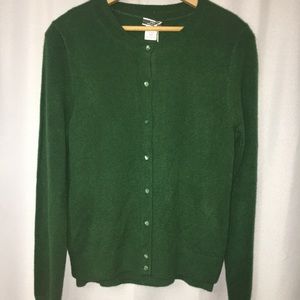 J CREW 100% Cashmere Cardigan Sweater Set Medium